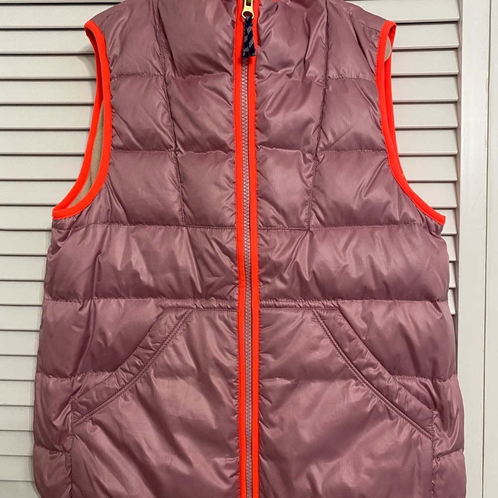 Crewcuts Girls Lavender Vest Trimmed In Bright Orange, Sz 12